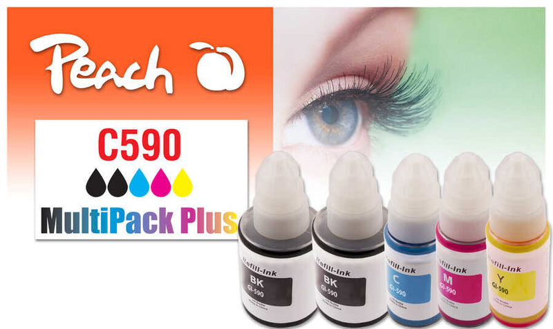 Peach PI100-441 blækpatron 5 stk Kompatibel Standard udbytte Sort, Blå, Magenta, Gul