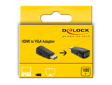 DeLOCK 61082 kabel kønsskifter HDMI VGA Sort