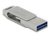 DeLOCK 54008 USB-nøgle 256 GB USB Type-A / USB Type-C 3.2 Gen 1 (3.1 Gen 1) Grå