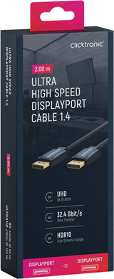 ClickTronic 40994 DisplayPort kabel 2 m Sort