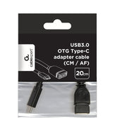 Gembird A-OTG-CMAF3-01 USB-kabel 0,2 m USB C USB A Sort