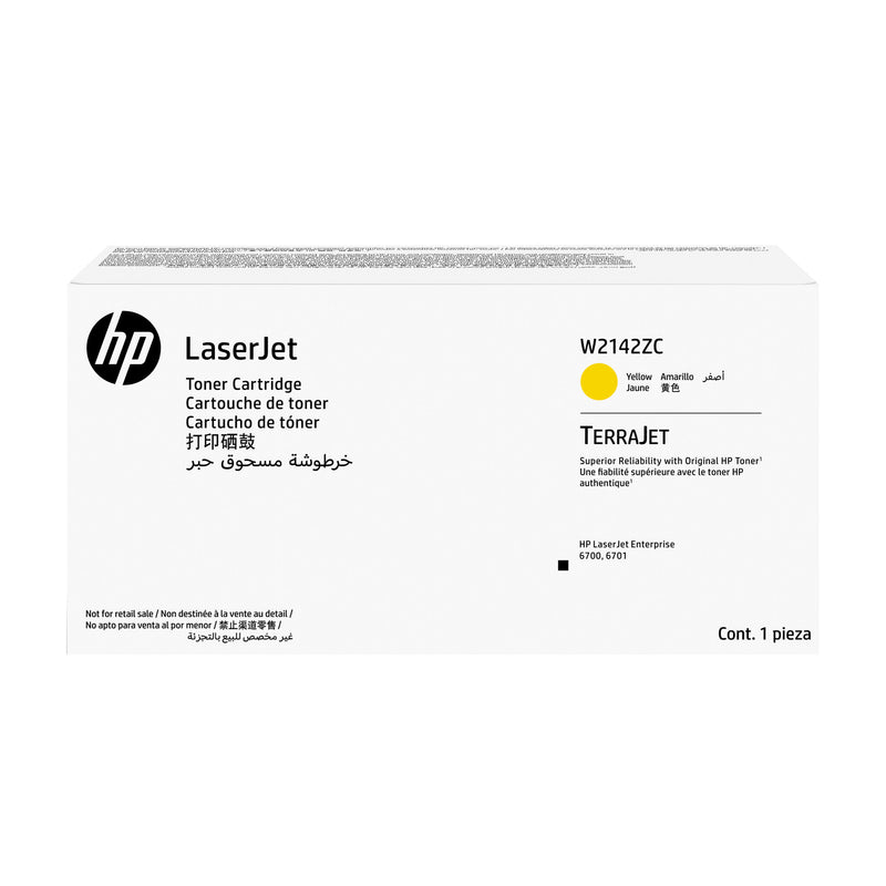 HP W2142ZC original Contract LaserJet-tonerpatron, gul