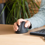 R-Go Tools Ergonomisk mus R-Go HE Break med pause-software, small (håndlængde ˂165 mm), højrehåndet, 3-i-1-forbindelse, sort