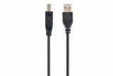 Gembird CCP-USB2-AMBM-1M USB-kabel USB 2.0 USB A USB B Sort