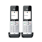 Gigaset COMFORT 500HX duo Analog/DECT-telefon Nummervisning Sort, Sølv