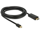 DeLOCK 83698 videokabel adapter 1 m Mini DisplayPort HDMI Sort