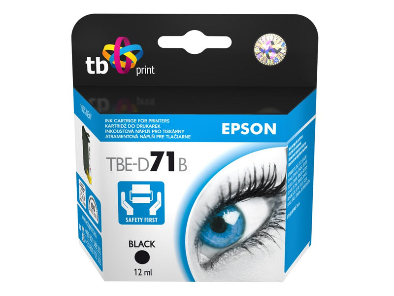 TB Print TBE-D71B blækpatron 1 stk Sort