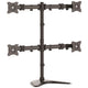 StarTech.com ARMBARQUAD skærmbeslag og -stativer 68,6 cm (27") Skrivebord Sort