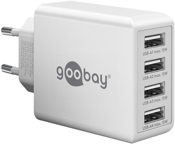 Goobay 44962 oplader til mobil enhed Universel Hvid Vekselstrøm Indendørs