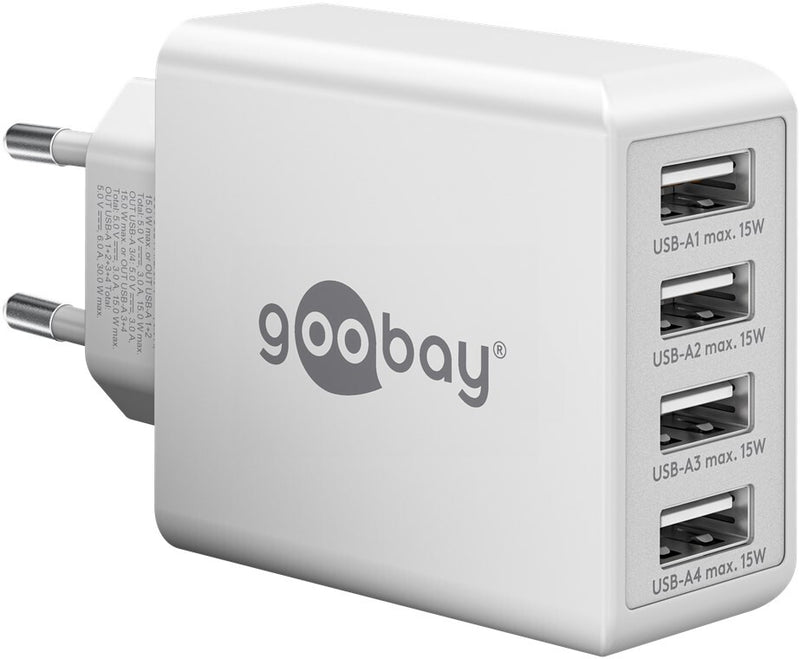 Goobay 44962 oplader til mobil enhed Universel Hvid Vekselstrøm Indendørs