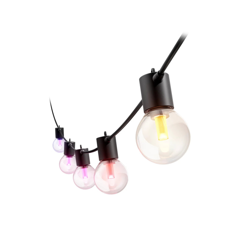 Philips Hue White and Color ambiance Festavia Hue udendørs lyskæde med globepærer, 14 m