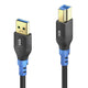 PureLink FI-U300-005 USB-kabel USB 3.2 Gen 1 (3.1 Gen 1) 0,5 m USB A USB B 5 Gbit/sek. 10 W Sort, Blå