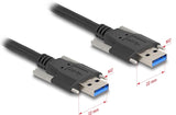 DeLOCK 80998 USB-kabel USB 3.2 Gen 1 (3.1 Gen 1) 1 m USB A 5 Gbit/sek. Sort