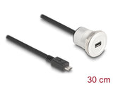DeLOCK 88184 USB-kabel USB 2.0 0,3 m USB B Sort, Sølv
