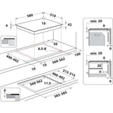 Whirlpool AKT 801/NE Sort Indbygget 58 cm Zone induktionskogeplade 4 zone(s)