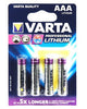 Varta 4x AAA Lithium Engangsbatteri