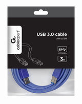 Gembird CCP-USB3-AMBM-10 USB-kabel 3 m USB A USB B 5 Gbit/sek. Blå
