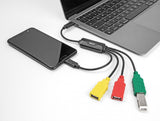 DeLOCK 64203 kabel kønsskifter USB Type-C 3 x USB-A female + 1 x USB-C Flerfarvet