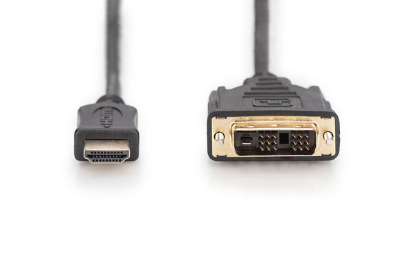 Digitus AK-330300-030-S videokabel adapter 3 m HDMI Type A (Standard) DVI-D Sort