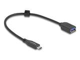 DeLOCK 60567 USB-kabel USB 3.2 Gen 2 (3.1 Gen 2) 0,25 m USB C USB A 10 Gbit/sek. Sort