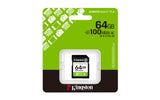 Kingston Technology 64 GB SDXC Canvas Select Plus Gen3 100 MB/s C10 UHS-I U1 V10