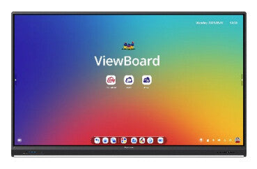 Viewsonic IFP7553 Interaktivt whiteboard 189,2 cm (74.5") 3840 x 2160 pixel Berøringsskærm Sort
