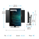 BenQ RD240Q computerskærm 61,2 cm (24.1") 2560 x 1600 pixel WQXGA LCD Sort