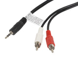 Lanberg CA-MJRC-10CC-0015-BK lydkabel 1,5 m 3.5mm 2 x RCA Sort