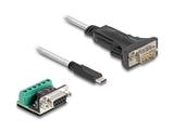 DeLOCK 64266 serielkabel Sort, Transparent 0,5 m USB C RS-422/RS-485