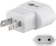 Goobay 45345 strømstik adapter Type A Type C (eurostik) Hvid
