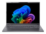 Acer Aspire 16 AI A16-52M-75LW Intel Core Ultra 7 258V Laptop 40,6 cm (16") WUXGA+ 32 GB LPDDR5x-SDRAM 1 TB SSD Wi-Fi 7 (802.11be) Windows 11 Home Tysk Grå