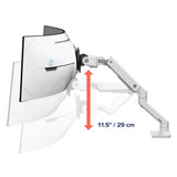 Ergotron HX Series HX ARM WITH VERY HEAVY DUTY PIVOT DESK 144,8 cm (57") Skrivebord Hvid