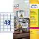 Avery L4778-20 print etiket Hvid Selvklæbende printeretiket