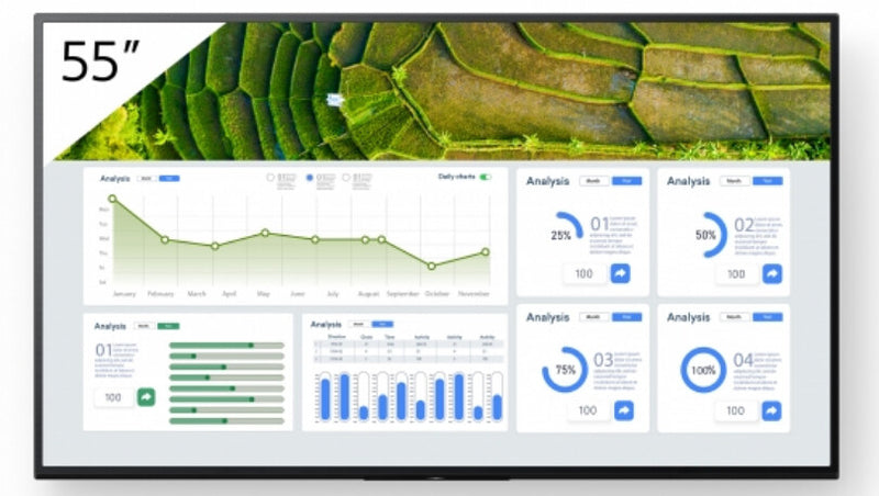 Sony FW-55BZ30L skilte display Digital fladpaneldisplay 139,7 cm (55") LCD Wi-Fi 440 cd/m² 4K Ultra HD Sort Android 24/7