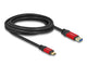DeLOCK 80619 USB-kabel USB 3.2 Gen 2 (3.1 Gen 2) 3 m USB A USB C 10 Gbit/sek. Sort, Rød