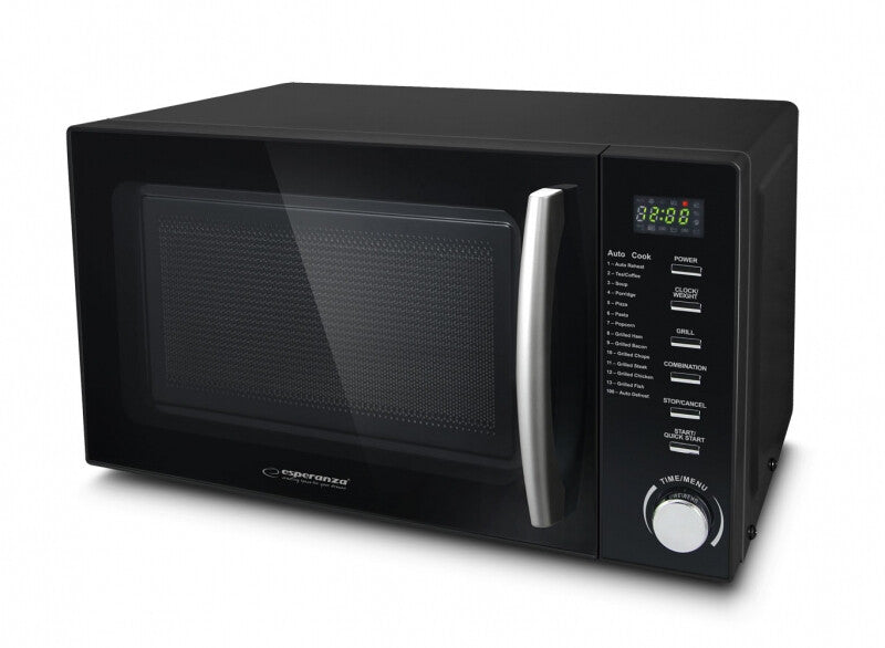 Esperanza COCINERO Sort Kombination mikroovn Bordplade 20 L 1200 W