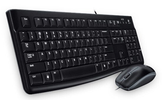 Logitech MK120 tastatur Mus inkluderet USB QWERTZ Slovakisk Sort