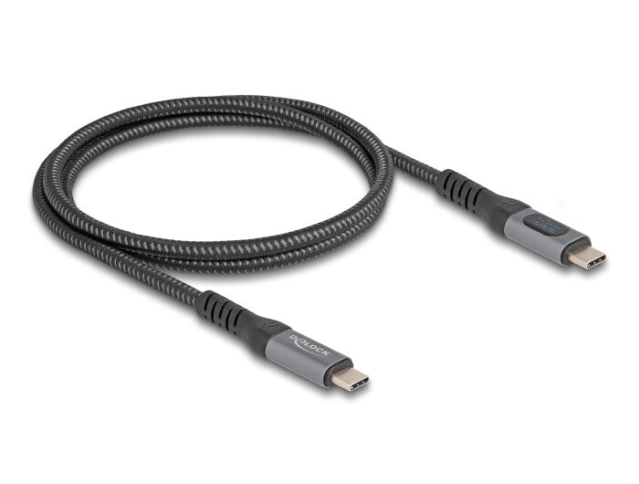 DeLOCK 86067 USB-kabel USB4 Gen 3x2 1 m USB C 40 Gbit/sek. 240 W Sort