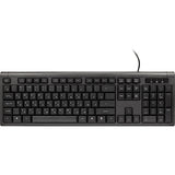 Inter-Tech KM-3149R tastatur Mus inkluderet Hjem USB QWERTY Russisk, US International Sort