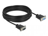 DeLOCK 86599 serielkabel Sort 10 m RS-232 Sub-D9