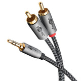 Goobay 65290 lydkabel 5 m 3.5mm 2 x RCA Sort, Sølv