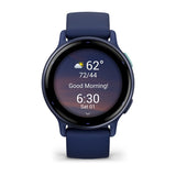 Garmin Vivoactive 5 3,05 cm (1.2") AMOLED 42 mm Digital 390 x 390 pixel Berøringsskærm Blå Wi-Fi GPS (satellit)