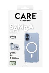 PanzerGlass CARE™ by ® Samba Case Transparent m. Hvid MagSafe iPhone 17
