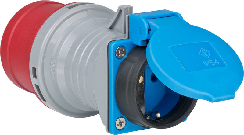 Brennenstuhl 1081690 strømstik adapter Blå, Grå, Rød