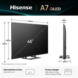 Hisense A7Q 65A7Q 165,1 cm (65") 4K Ultra HD Smart TV Wi-Fi Sort 400 cd/m²