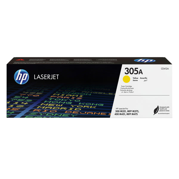 HP Original 305A LaserJet-tonerpatron, gul