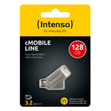Intenso cMobile Line USB-nøgle 128 GB USB Type-A / USB Type-C 3.2 Gen 1 (3.1 Gen 1) Sølv