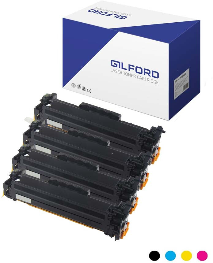 Gilford DT-PH305# tonerpatron 1 stk Kompatibel Sort, Blå, Magenta, Gul