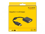 DeLOCK 61008 videokabel adapter 0,15 m DisplayPort DVI-D Sort