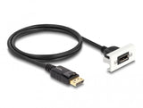DeLOCK Easy 45 1 m DisplayPort Sort, Hvid